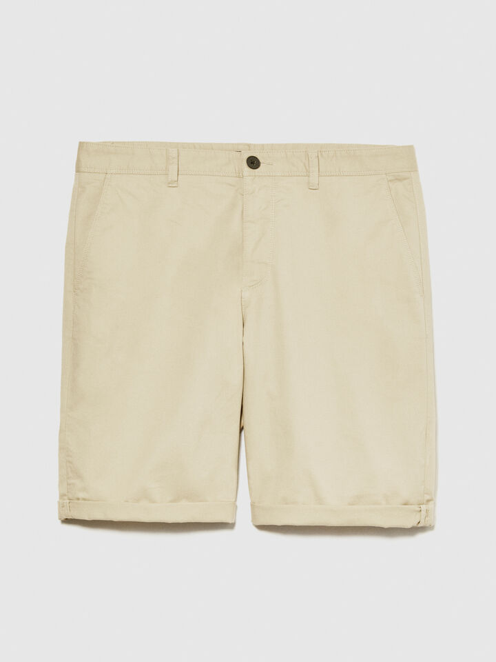 Slim fit bermudas - men's slim fit trousers - Beige | Sisley image number 6